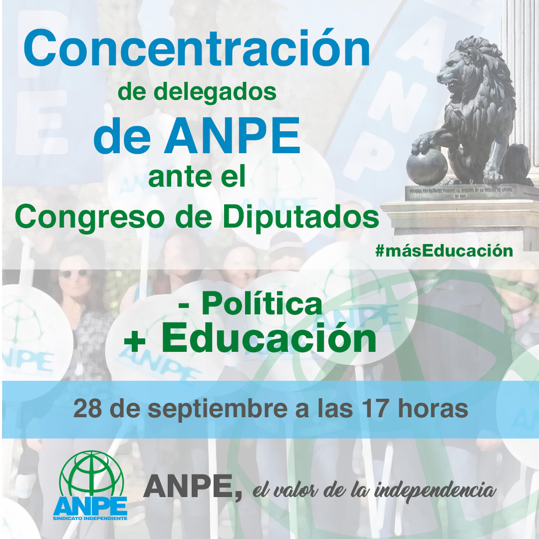 Concentración Delegados ANPE Congreso de Diputados